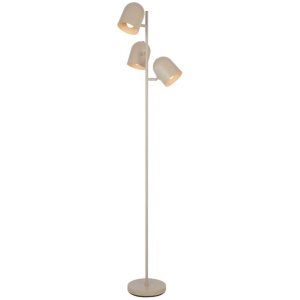 Turin Modern Standing Floor Lamp Light Metal Khaki Satin