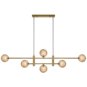 Tyson Modern Pendant Hanging Lamp Light Glass Metal Amber Antique Gold Polished