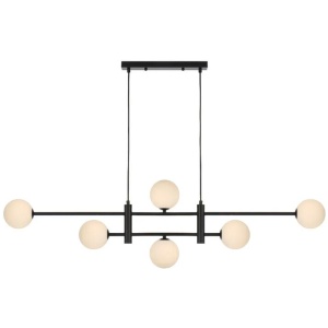 Tyson Modern Pendant Hanging Lamp Light Glass Metal Black Opal Matt Matte