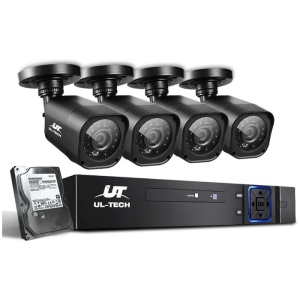 UL-tech CCTV Security System 4CH DVR 4 Cameras 2TB Hard Drive