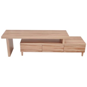 Ulrica Extendable TV Stand Cabinet Entertainment Unit - Naked Cypress