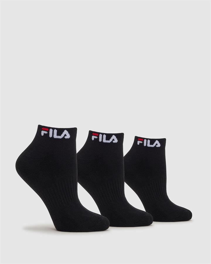 Unisex Ped Socks 3pk - BLACK - BLACK