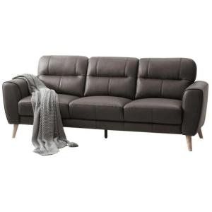 Urban Modern Luxury Genuine Leather 3-Seater Sofa - Light Grey