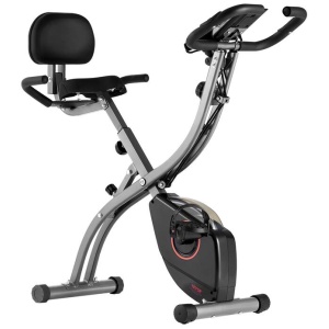 VEVOR Folding Exercise Bike, Foldable Fitness Stationary Bike, Adjustable Magnetic Resistance Stationary Bike, Upright Indoor Cycling Bike for Home Gy