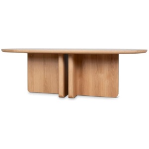 Valdis 2.4m Dining Table - Natural Oak by Interior Secrets - AfterPay Available