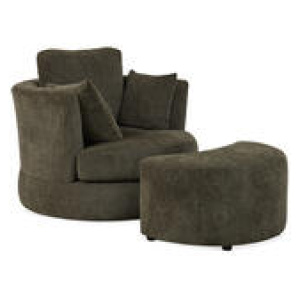 Valentini Swivel Armchair Blue