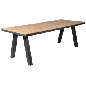 Vanesa 2.3m Charcoal Outdoor Dining Table - Natural by Interior Secrets - AfterPay Available
