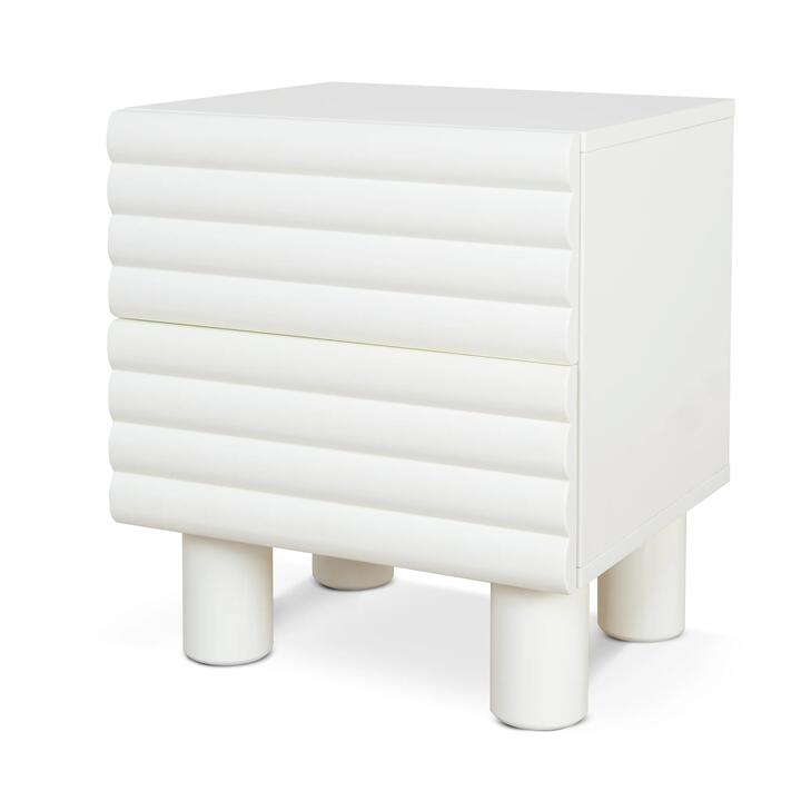 Vasuda 48cm Bedside Table - White by Interior Secrets - AfterPay Available