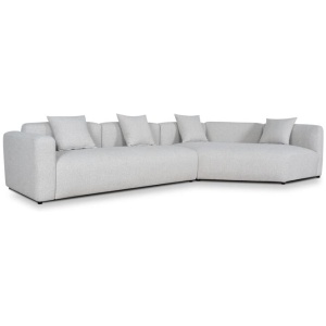 Vestra Left Arm Corner Sofa - Textured Beige by Interior Secrets - AfterPay Available