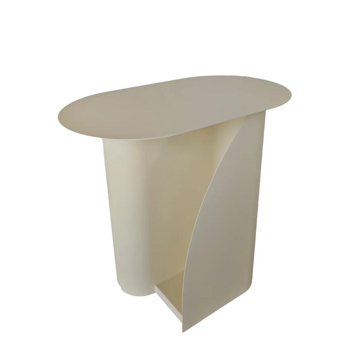 Vetra 50cm Side Table - Ivory White by Interior Secrets - AfterPay Available