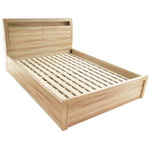 Victoria Bed Frame - Queen Size - Naked Cypress / Antique Oak