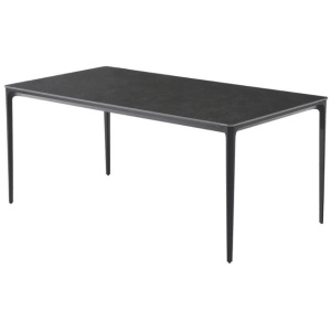 Vincenzo Large Rectangular Kitchen Dining Table Ceramic 180cm - Grey Stone