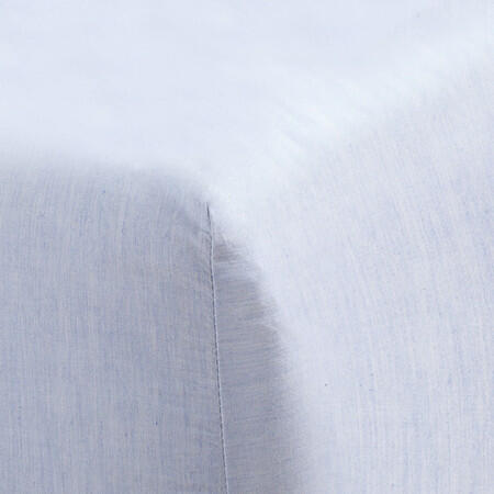 Vintage Fitted Sheet & Pillowcase Set - Softwash Cotton, King Single, Dusty Green Melange - Canningvale