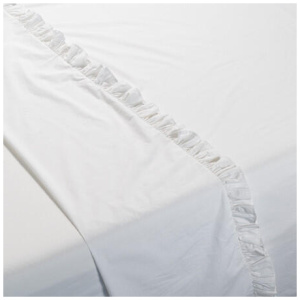 Vintage Flat Sheet - Softwash Cotton, Queen, White - Canningvale