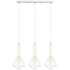 WHITEBAND Pendant Lamp Light Interior ESx3 Black Diamond Cage x 3 with Bar OD590mm