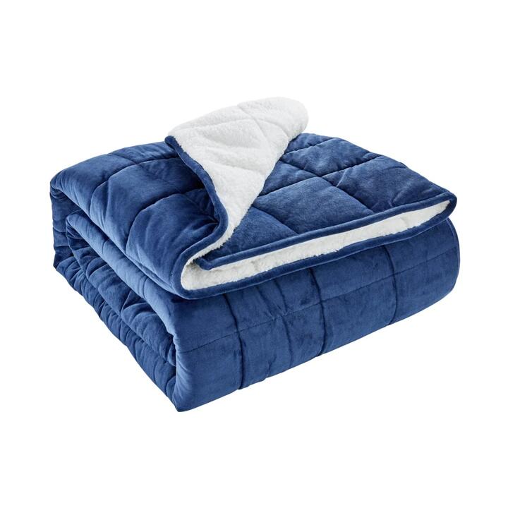 Weighted Sherpa Blanket - Navy, 11 KG