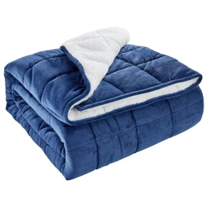Weighted Sherpa Blanket - Navy, 9 KG