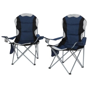 Weisshorn Camping Folding Chair Portable Outdoor Hiking Fishing Picnic Navy 2pcs