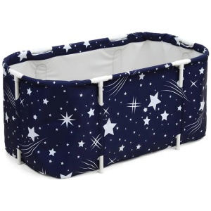 Weisshorn Foldable Bathtub PVC SPA Bucket Inflatable Cushion 114x62cm Star Navy