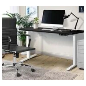 Wendie 140Cm Black & White Electric Standing Desk Black