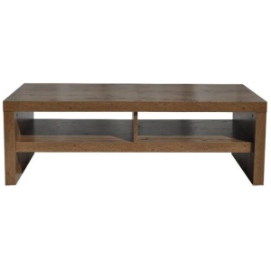 Wendy Wooden Rectangular Coffee Table W/ Open Shelf - Antique Oak