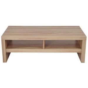 Wendy Wooden Rectangular Coffee Table W/ Open Shelf - Naked Cypress