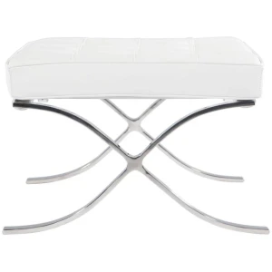 White Barcelona Ottoman - Classic Version - Replica