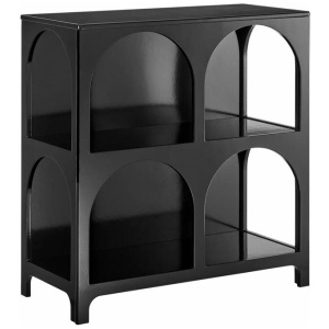 Wilkins Arched Cube 2 X 2 Levels Low Bookcase Display Shelves Black
