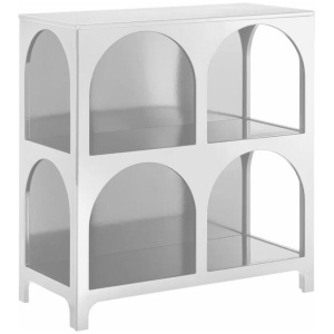 Wilkins Arched Cube 2 X 2 Levels Low Bookcase Display Shelves White