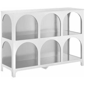 Wilkins Arched Cube 3 X 2 Levels Low Bookcase Display Shelves White