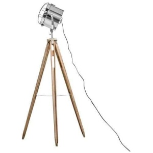 Xavier Classic Tripod Floor Lamp Natural/Chrome