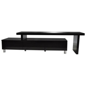 Xena Kedasa Extendable TV Stand Cabinet Entertainment Unit - High Gloss Black