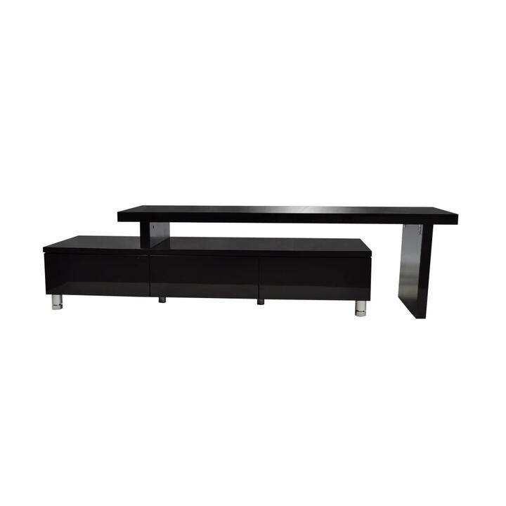 Xena Kedasa Extendable TV Stand Cabinet Entertainment Unit - High Gloss Black