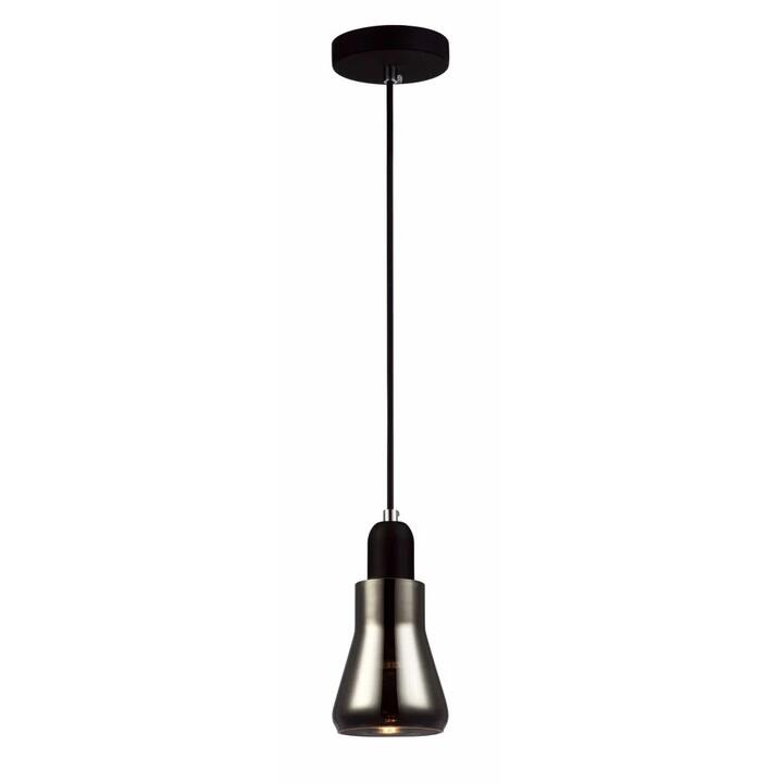 YARRA Pendant Lamp Light Interior GU10 Black Smoke Glass Flute OD90mm