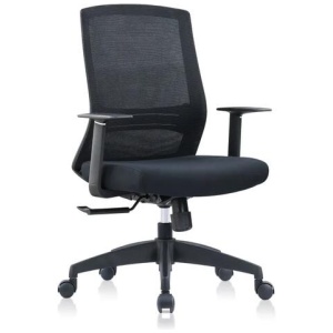 Yolo Mesh Back Fabric Seat Computer Working Task Office Chair Black