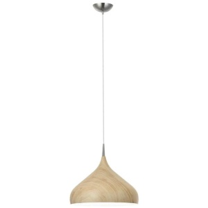 ZARA Pendant Lamp Light Interior ES Oak Wood Dome OD420mm