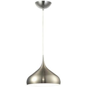 ZARA Pendant Lamp Light Interior ES Satin Nickel Dome OD420mm