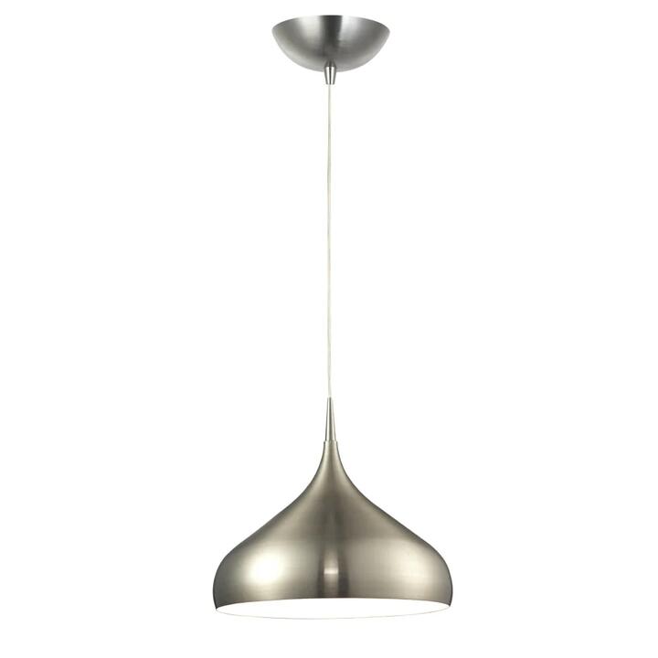 ZARA Pendant Lamp Light Interior ES Satin Nickel Dome OD420mm