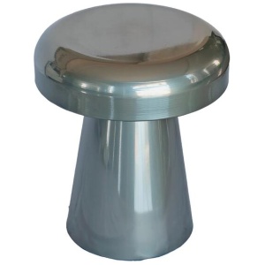 Zavro 40cm Round Side Table - Powder Silver by Interior Secrets - AfterPay Available
