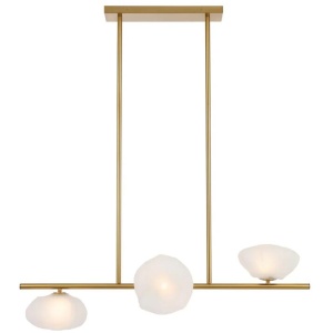 Zecca Contemporary Pendant Hanging Lamp Light Metal Glass Antique Gold Frost Gloss