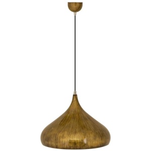 Zion Elegant Metal Dome Pendant Light Lamp - Antique Brass