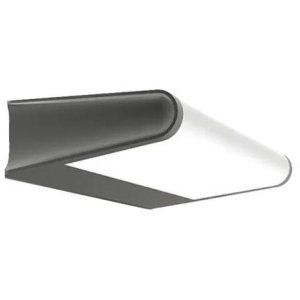 Zola Modern Wall Lamp Light Aluminium Frost Dark Grey