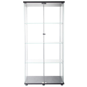 164Cm Glass Display Cabinet 2 Doors