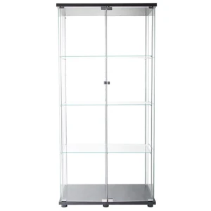 164Cm Glass Display Cabinet 2 Doors