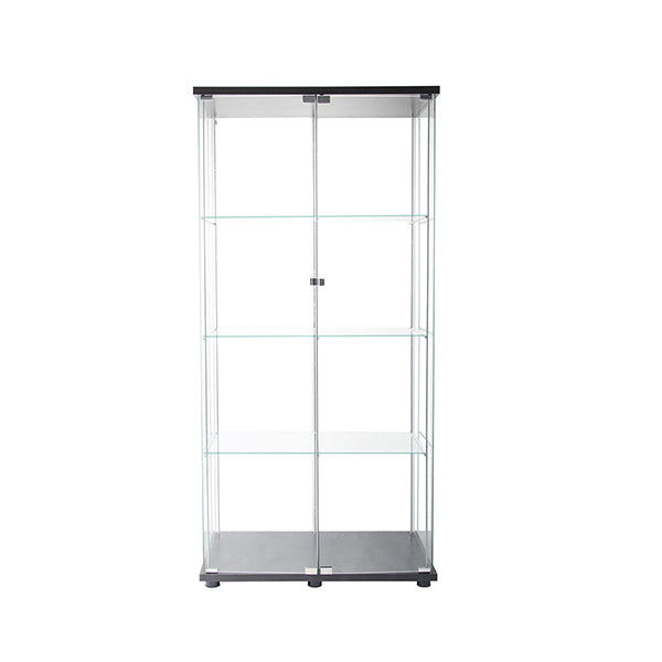 164Cm Glass Display Cabinet 2 Doors