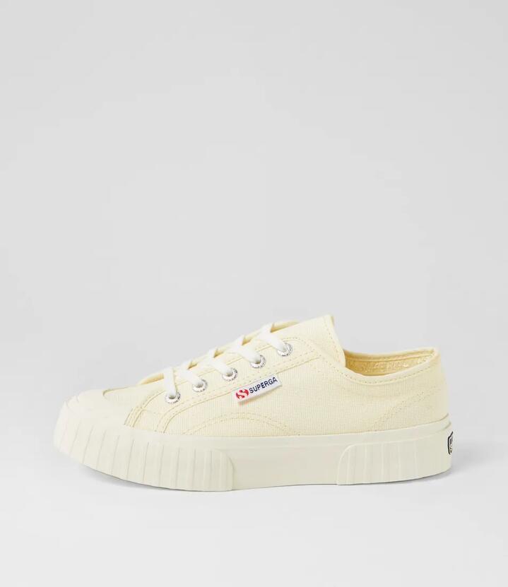 2630 Stripe Beige Natural Canvas Sneakers