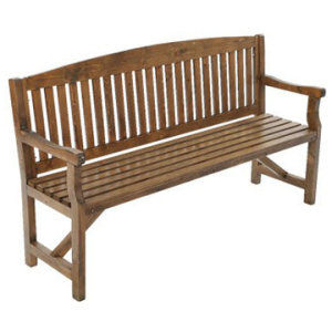 3 Seater Wooden Garden Bench Chair Natural
