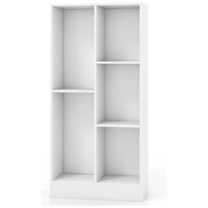 5 Cube Freestanding Storage Bookshelf With 2 Anti Tipping Kits White