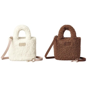 AUSTRALIAN SHEPHERD® Women Hand Over Shoulder Fluffy Boucle Bag - Chocolate / One Size