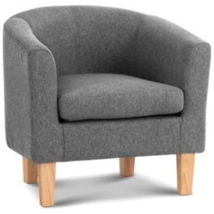Abby Fabric Armchair - Grey